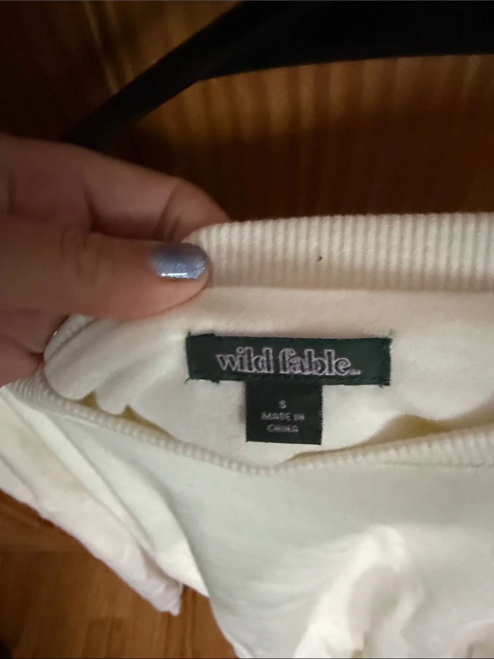 wild fable Cream Cropped Gathered-Hem Sweatshirt - Picture 2 of 3